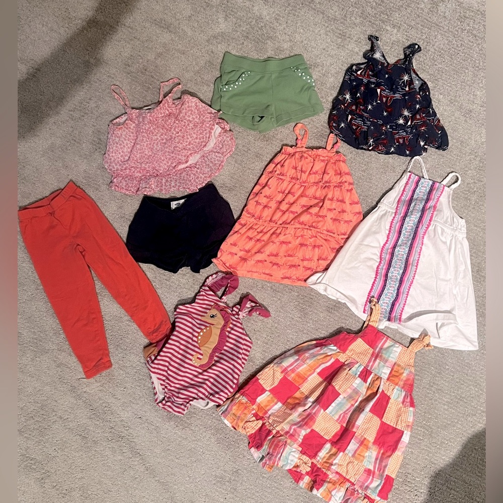 Girls 2T Bundle including Gymboree, Carters, and Old Navy Brands.